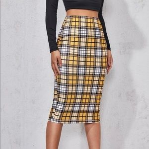 Skirt from shein, color yellow, white, black